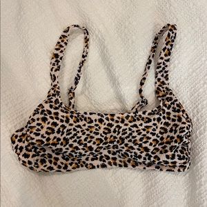Leopard swim suit top
